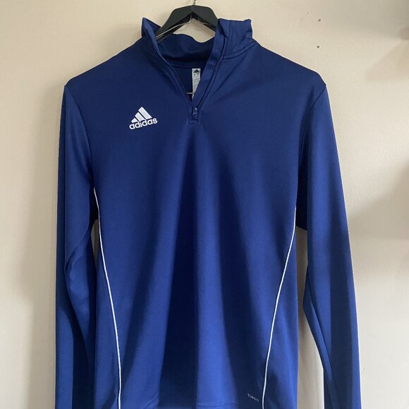 Adidas CLIMALITE Half-Zip Sweater, Blue Size US M - Picture 1 of 5